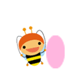 イラスト　みつばち