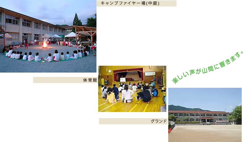 キャンプファイア場(中庭)/体育館/グランド